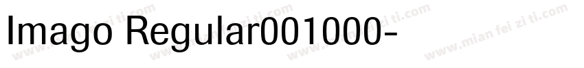 Imago Regular001000字体转换